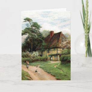 Quaint Cottage Birthday Card