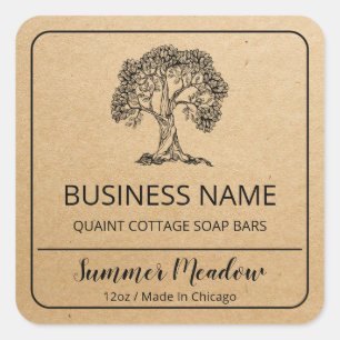 Quaint Cottage Kraft Soap Bar Product Labels