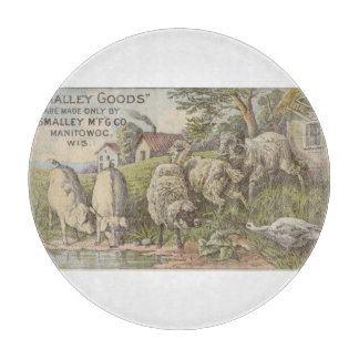 Quaint Farmhouse Animals Rustic Country Scene Cutting Board