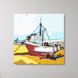 Quaint Fishing Boat Canvas Print