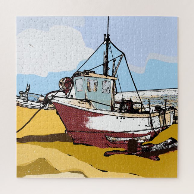 Quaint Fishing Boat Jigsaw Puzzle (Vertical)