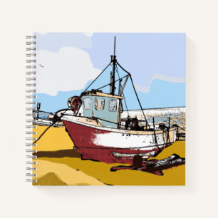 Quaint Fishing Boat Notebook