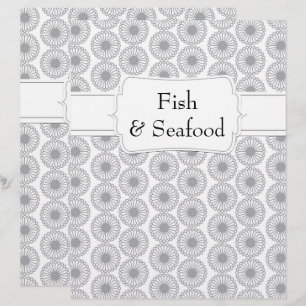 Quaint Grey Floral Recipe Divider