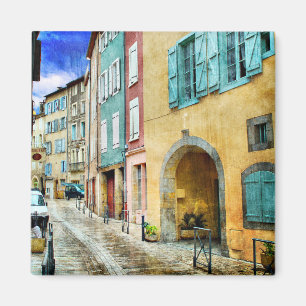 Quaint Old Cobblestone Street Magnet