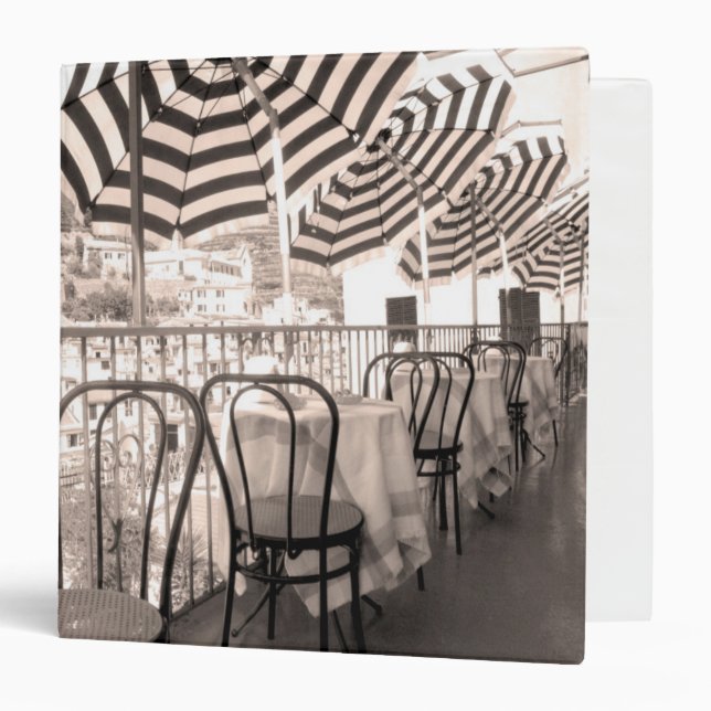 Quaint restaurant balcony, Italy Binder (Front/Inside)