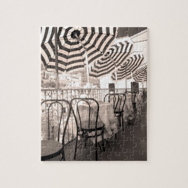 Quaint restaurant balcony, Italy Jigsaw Puzzle (Vertical)