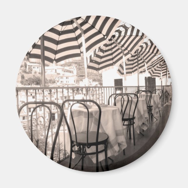 Quaint restaurant balcony, Italy Magnet (Front)