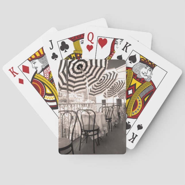 Quaint restaurant balcony, Italy Playing Cards (Back)