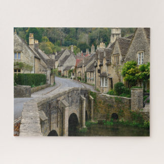 Quaint Town of Castle Combe in English Cotswolds J Jigsaw Puzzle