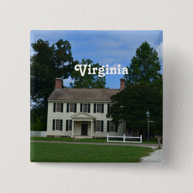 Quaint Williamsburg 2 Inch Square Button (Front)