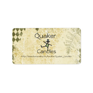 Quaker Candle labels