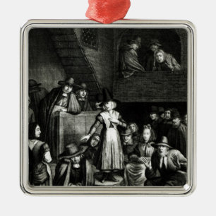 Quaker Meeting, 1699 Metal Ornament