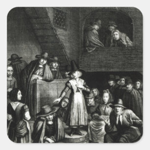 Quaker Meeting, 1699 Square Sticker