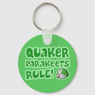 Quaker Parakeets Rule Keychain