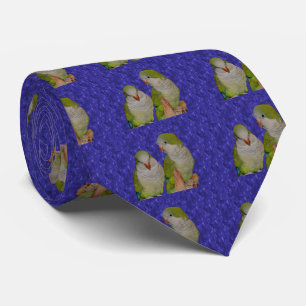 Quaker Parrot Pair Animal Neck Tie