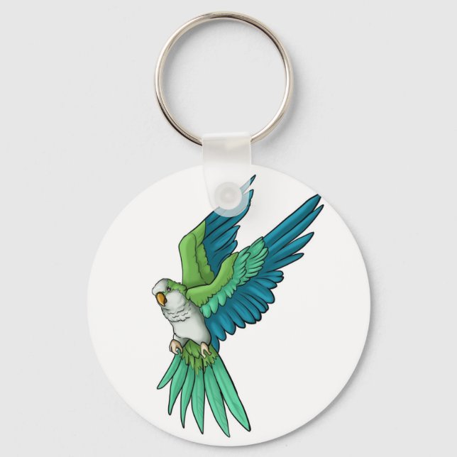 Quaker Parrot Products Keychain (Front)