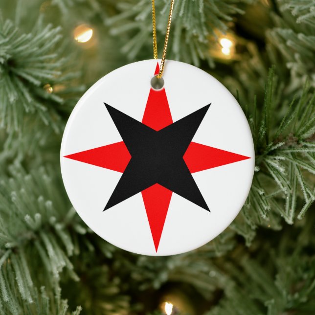 Quaker Star Ceramic Ornament (Tree)