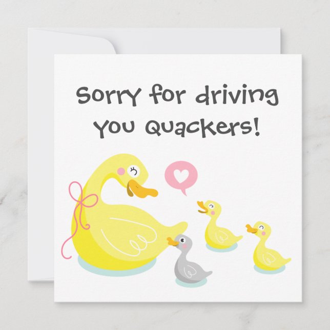 Quakers Duck and Duckling Mother's Day Design Holiday Card (Front)