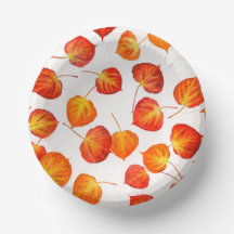 Quaking Aspen Autumn Leaves Paper Bowls