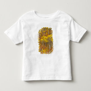 Quaking aspen grove in peak autumn colour in toddler t-shirt