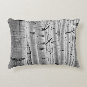 Quaking Aspen Tree Bark Pattern Accent Pillow