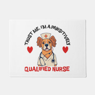 Qualified Nurse Pawsitively Doormat