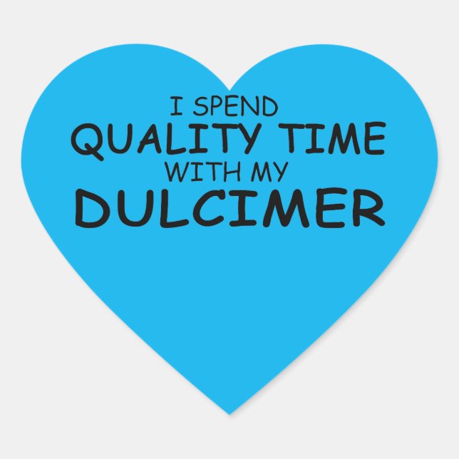 Qualité Temps Dulcimer Sticker Coeur (Devant)