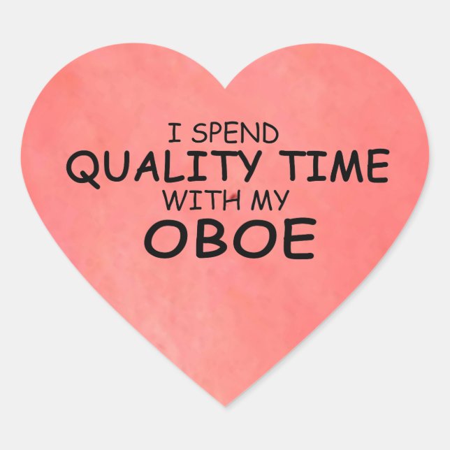 Qualité Temps Oboe Coeur Sticker (Devant)