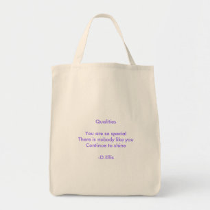 Qualities Haiku Tote Bag