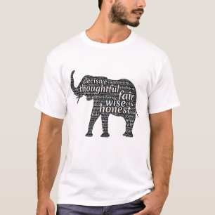 Qualities of an Elephant Word Cloud T-Shirt