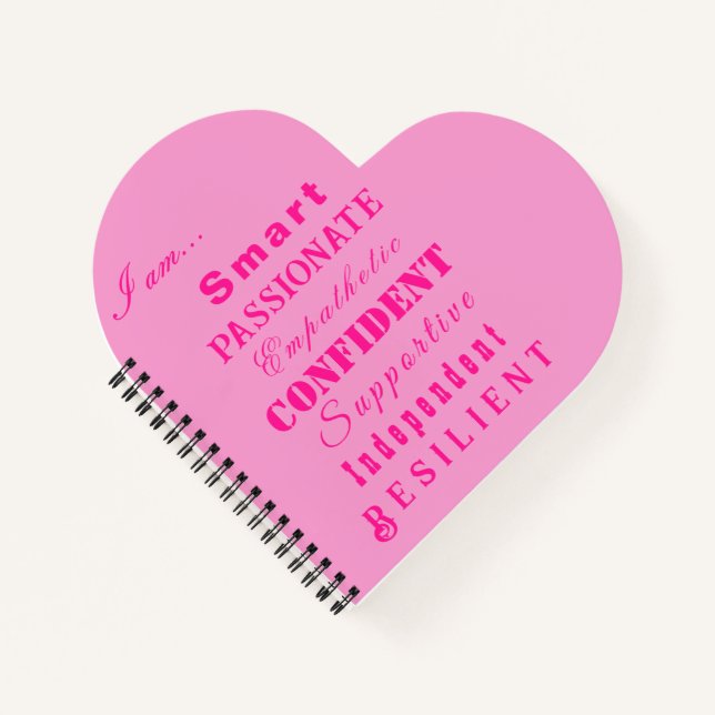 Qualities of Great Women Pink Notebook (Front)
