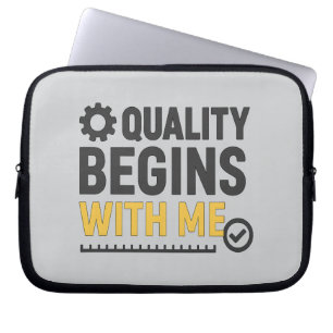 Quality Begins With Me Positive Workplace Culture Laptop Sleeve