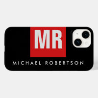 Quality Black Red Monogram Unique