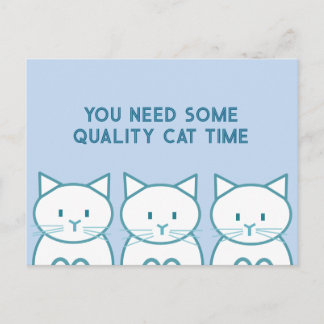Quality Cat Time Postcard