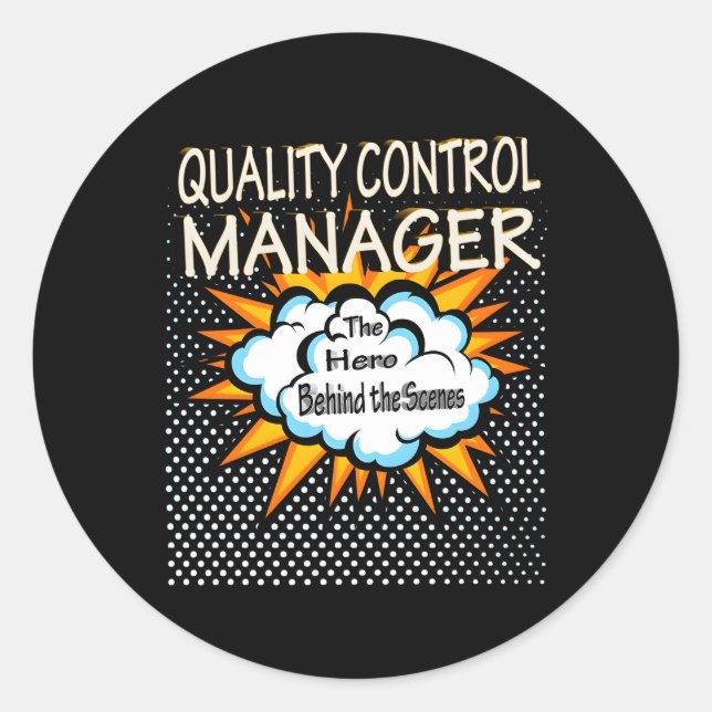 Quality Control Ager Hero Job Classic Round Sticker (Front)