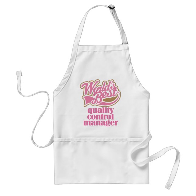 Quality Control Manager Pink Gift Standard Apron (Front)