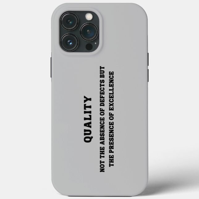 Quality is presence of excellence, Quality Quote Case-Mate iPhone Case (Back)
