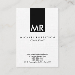 Quality Linen Special Monogram Unique Clear Business Card