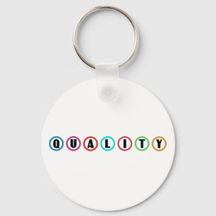 Quality management, quality control keychain
