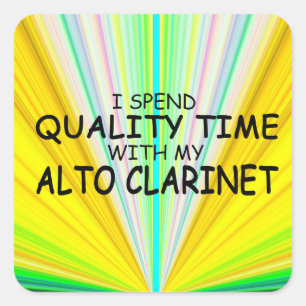 Quality Time Alto Clarinet Square Sticker