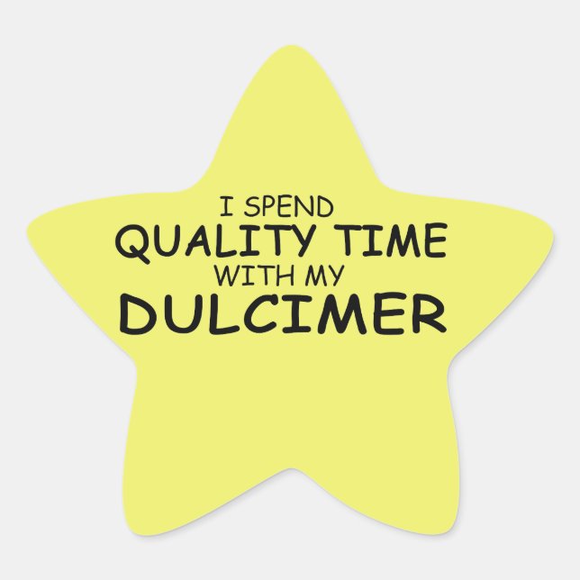 Quality Time Dulcimer Star Sticker (Front)
