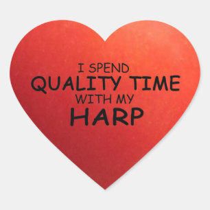 Quality Time Harp Heart Sticker