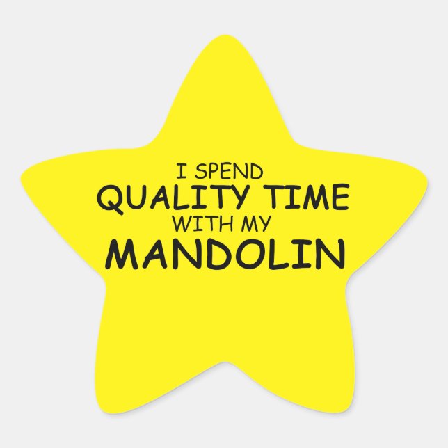 Quality Time Mandolin Star Sticker (Front)