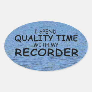 Quality Time Recorder Oval Sticker