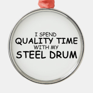 Quality Time Steel Drum Metal Ornament