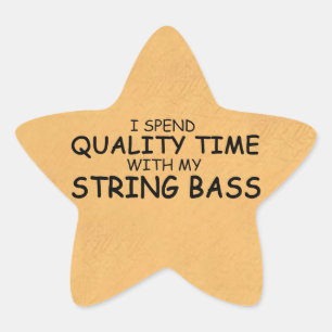 Quality Time String Bass Star Sticker