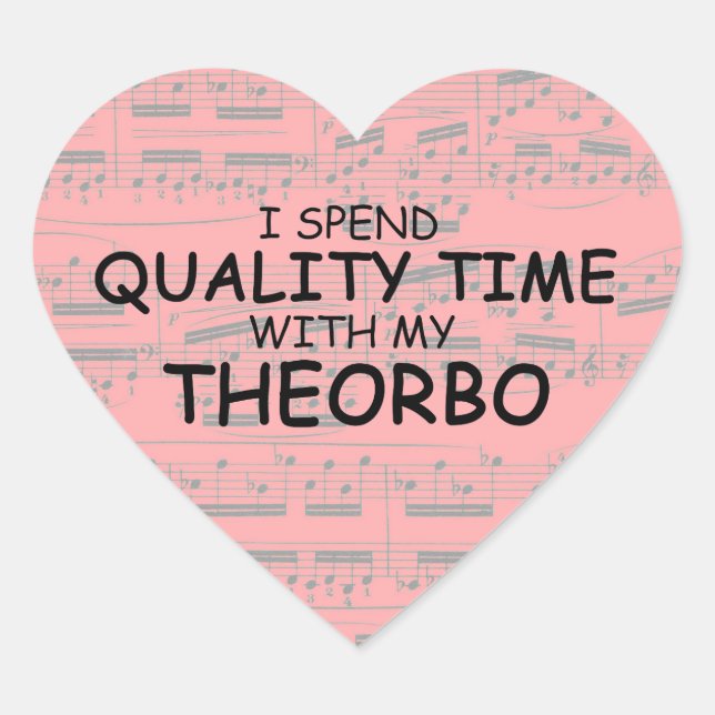 Quality Time Theorbo Heart Sticker (Front)