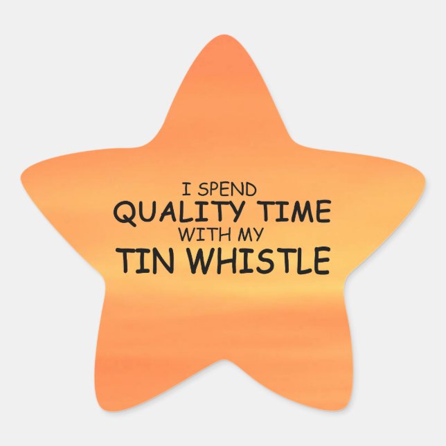 Quality Time Tin Whistle Star Sticker (Front)