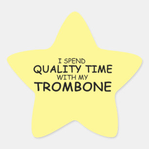Quality Time Trombone Star Sticker