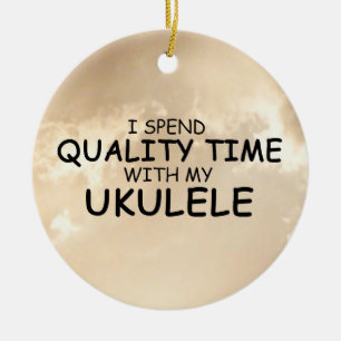 Quality Time Ukulele Ceramic Ornament